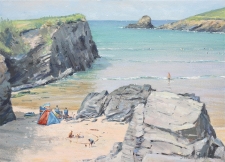 Trevone bay, North Cornwall  -  10x14