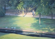 Summer run, Grove Park, Carshalton  -  10x14