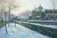 Winter morning, Carshalton  -  16x24