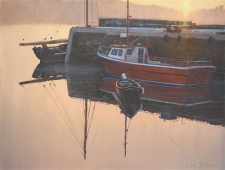 Morning reflections, Roundstone Harbour  -  12x16