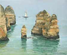 Coastal rocks, Ponte da Piedade, Algarve  -  10x12