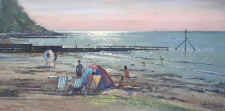 Evening light, Colwell Bay, IOW - 12x24