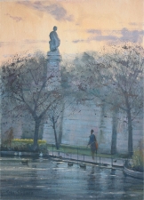 Dusk, St.James Park, London  -  14x10