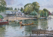 River life, Twickenham -  10x14