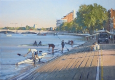 Rowers at Putney  -  14x20