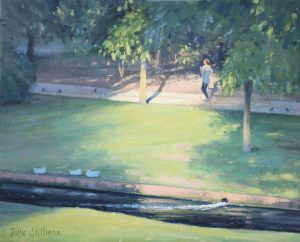Summer evening, Grove Park, Carshalton 10x12