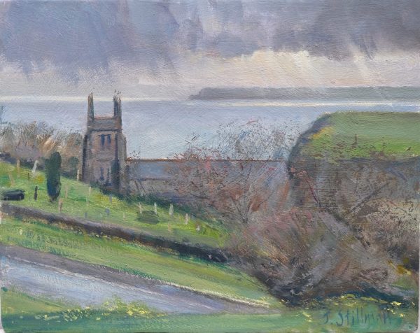 Rain on the way, St.Gennys, Cornwall 8x10