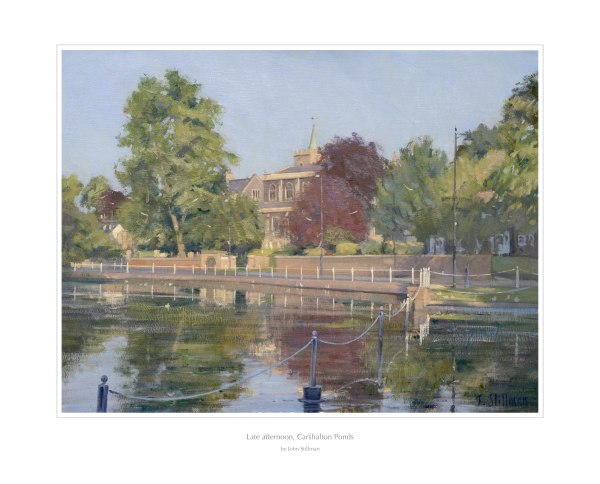 Late afternoon, Carshalton Ponds 26 x 35 cm