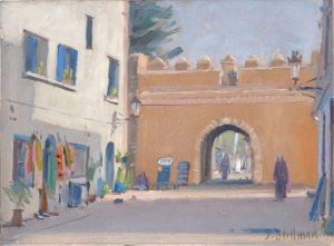 Sunlight and shadows, Essaouira, Morocco 6x8