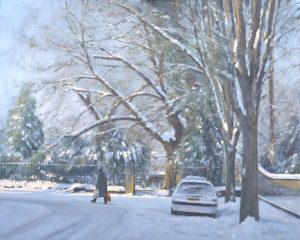 Fresh snow fall, Talbot Road, Carshalton 16x20 ***SOLD***