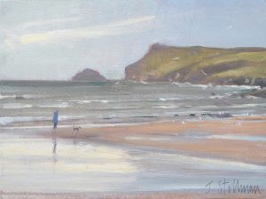 On the beach, Polzeath 6x8