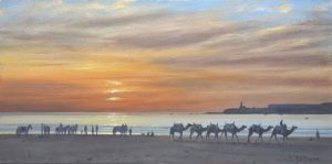 The Camel train, Essaouira 8x16 ***SOLD***