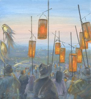 The Lantern Parade 7x7.5 inches